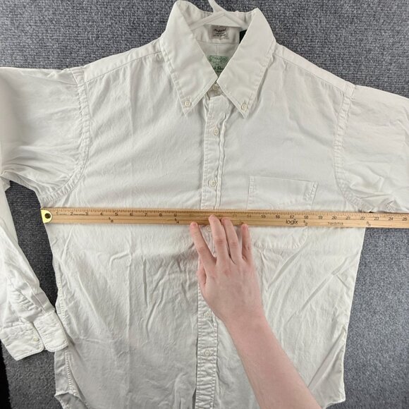 Gitman Bros Cotton TTX 16 34 Oxford Pinpoint Button-Down USA White Shirt Mens - Picture 11 of 16